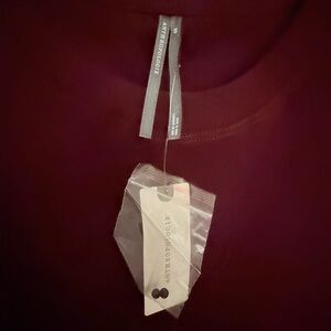 NWT Anthropologie Deep Burgundy Tank with tulle flowers